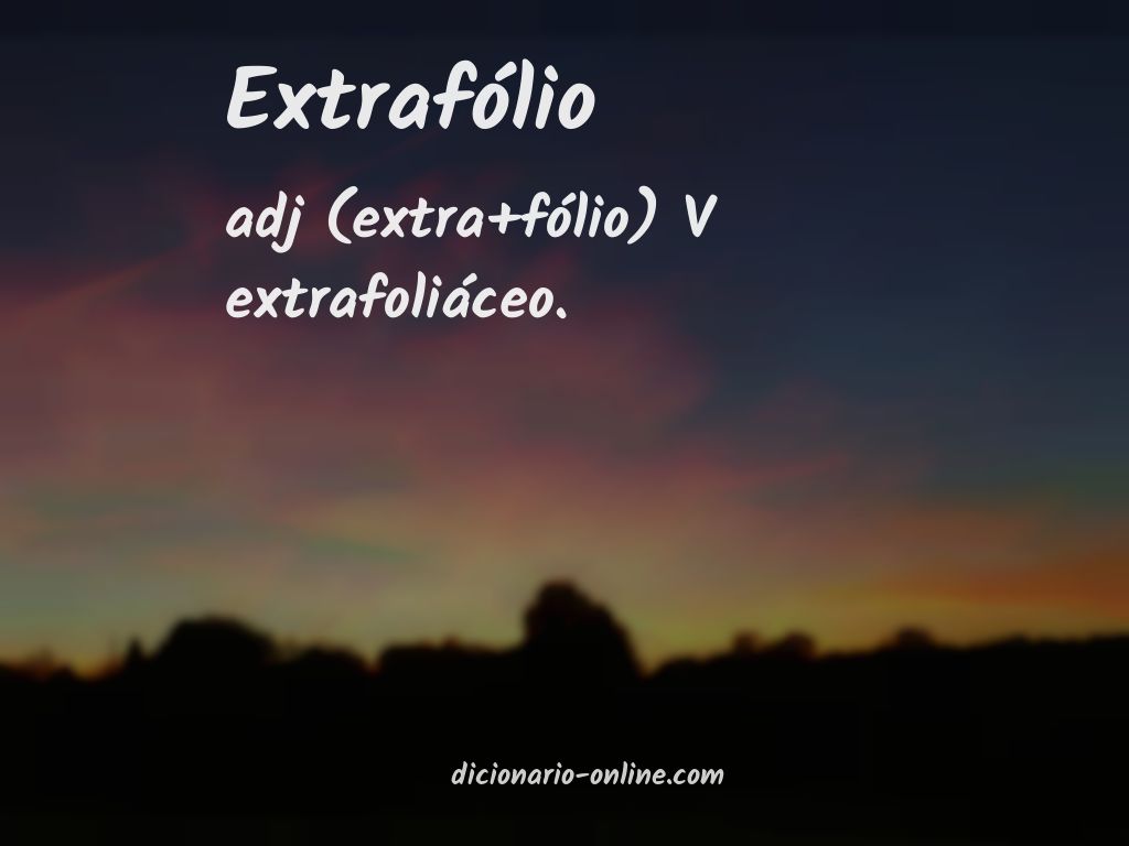 Significado de extrafólio