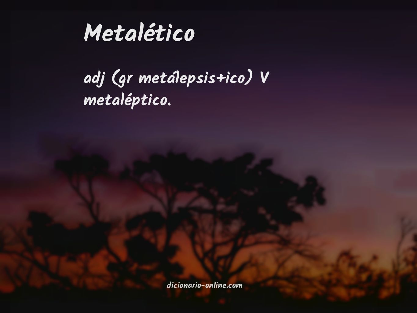 Significado de metalético