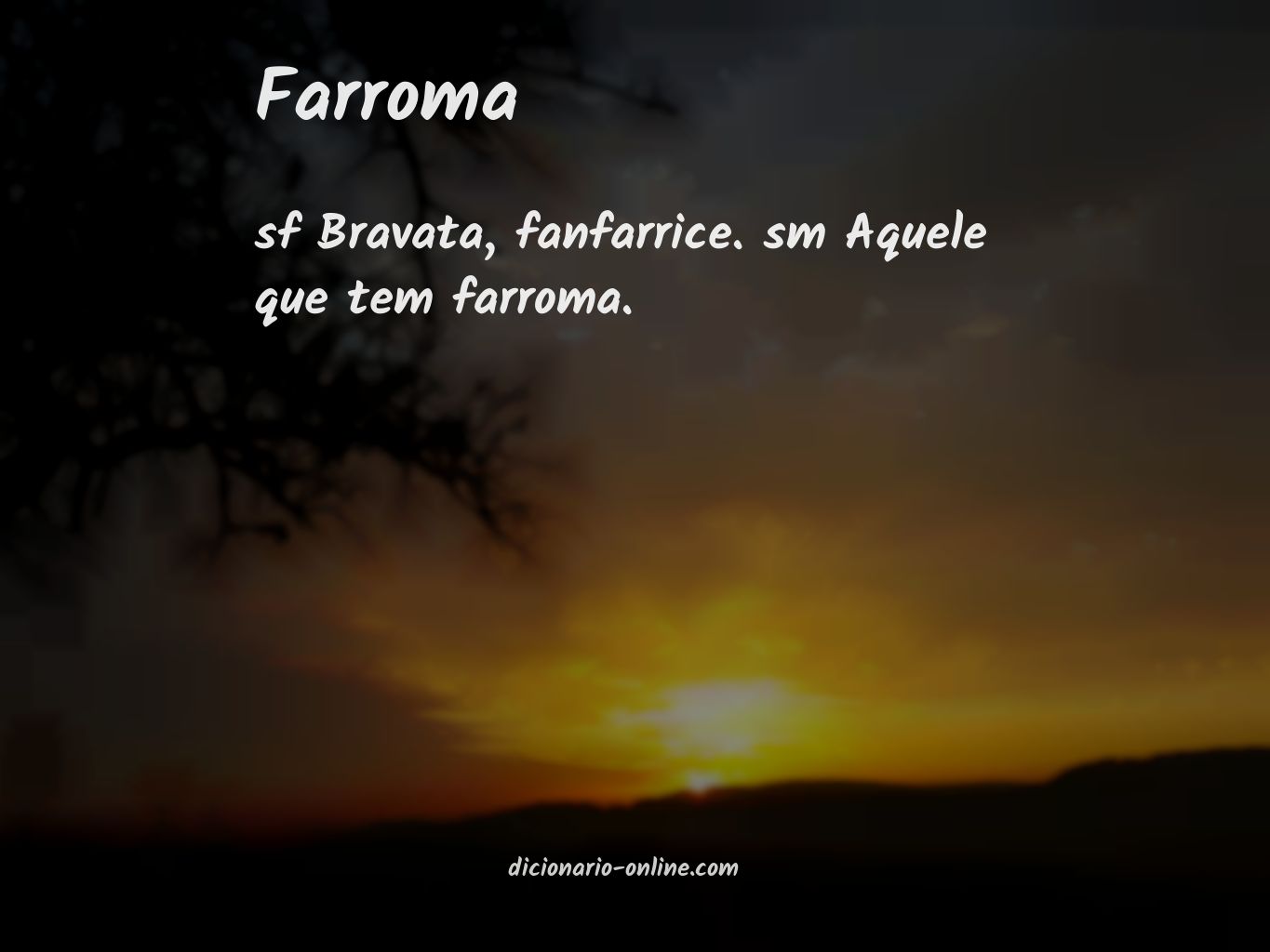 Significado de farroma