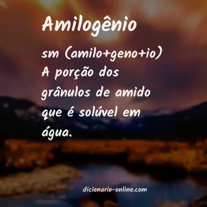 Significado de amilogênio