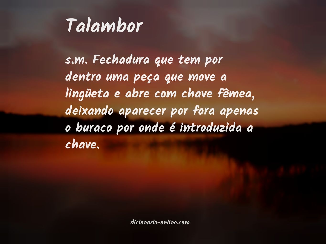 Significado de talambor