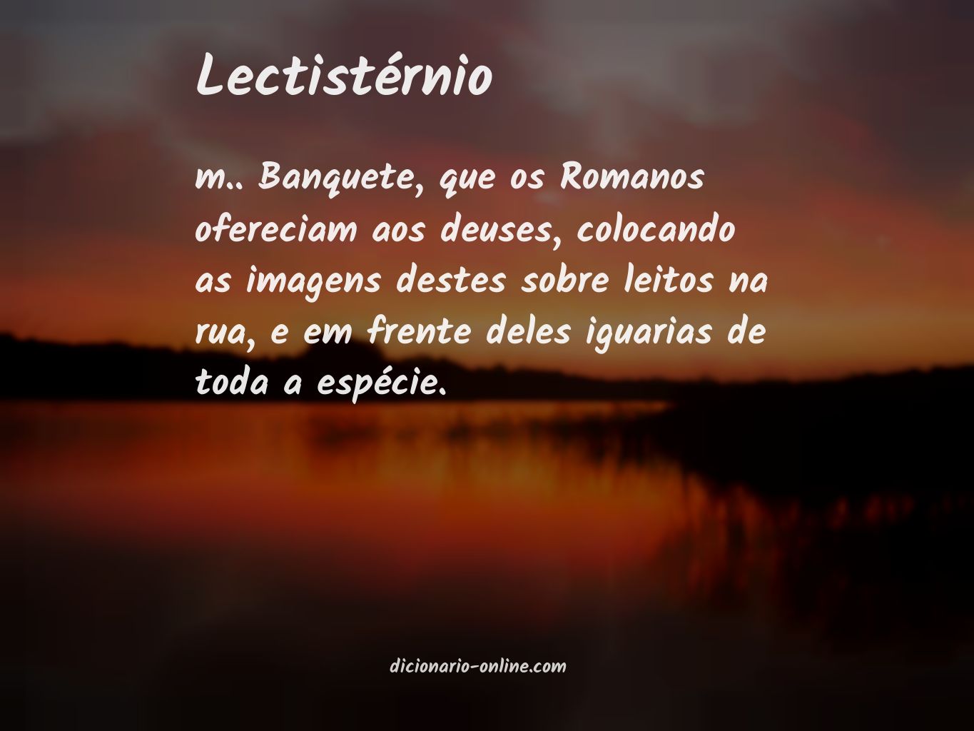 Significado de lectistérnio