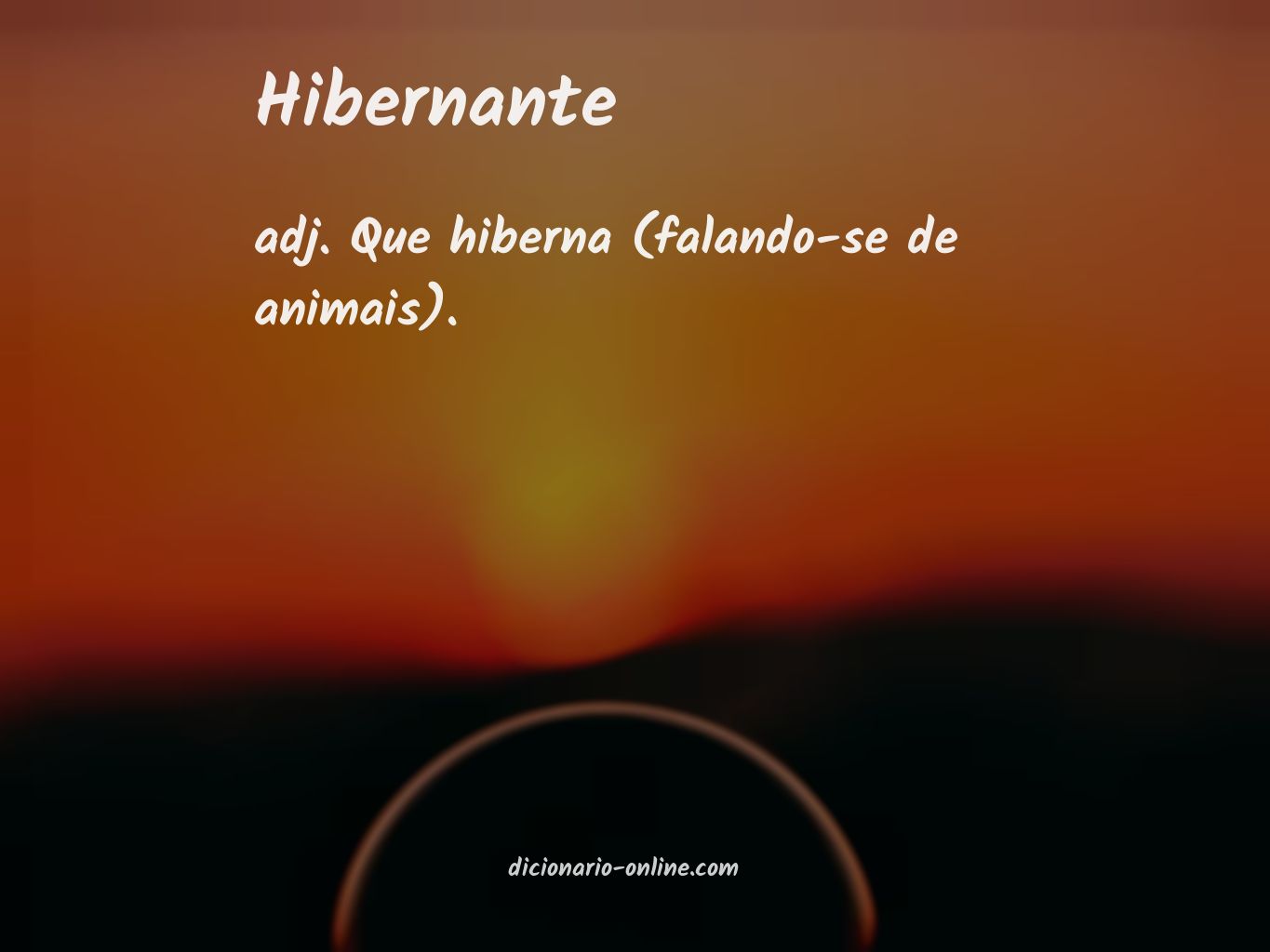 Significado de hibernante