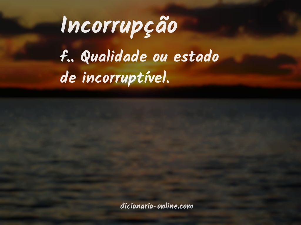 Significado de incorrupção