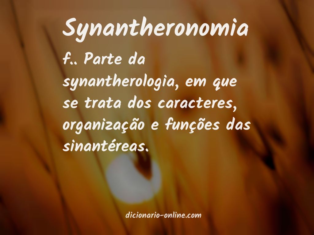 Significado de synantheronomia