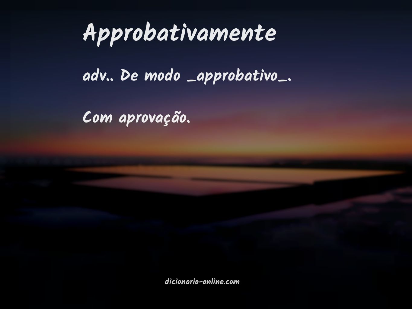 Significado de approbativamente