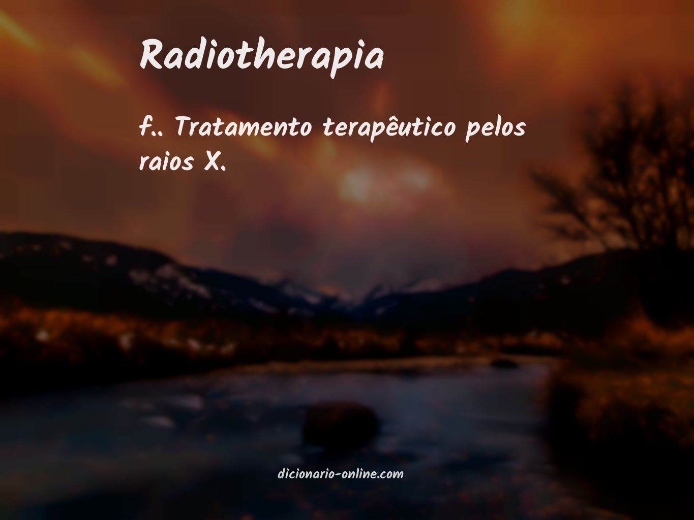 Significado de radiotherapia