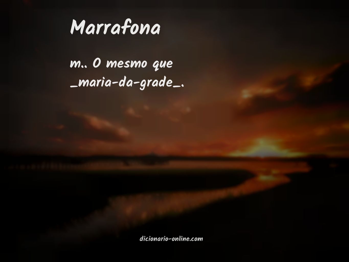 Significado de marrafona