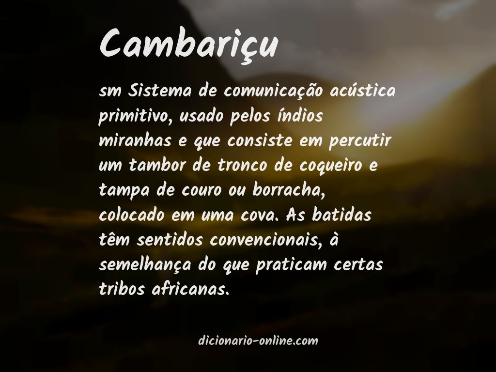 Significado de cambariçu