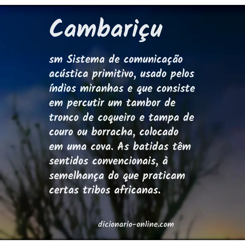Significado de cambariçu
