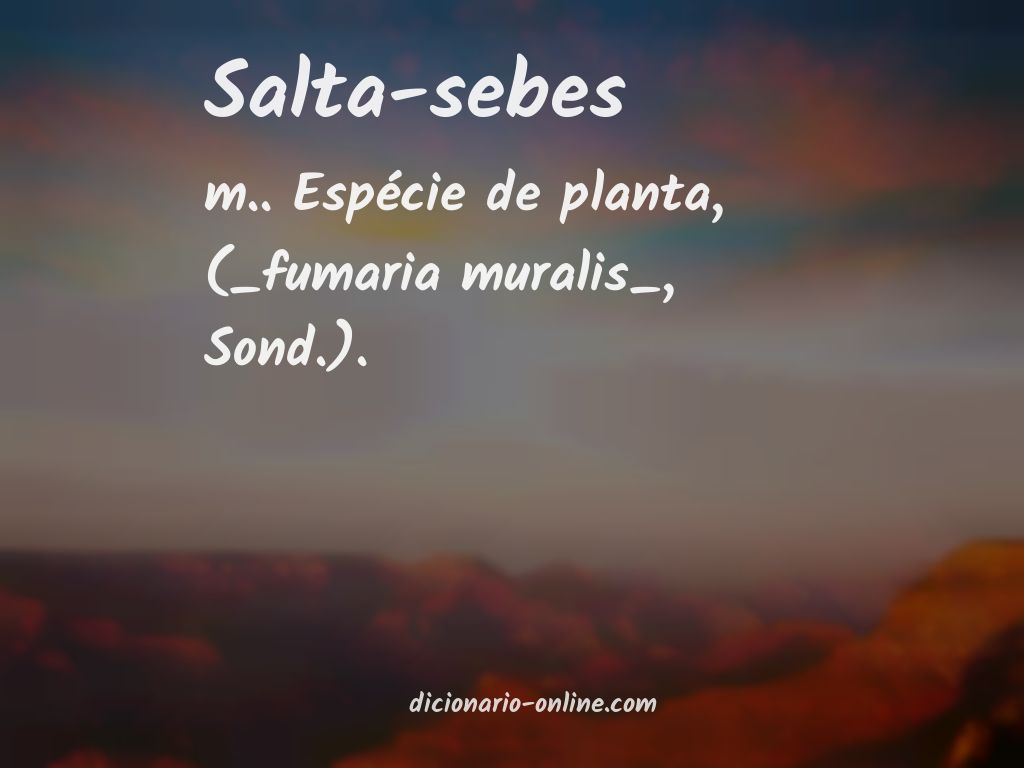 Significado de salta-sebes