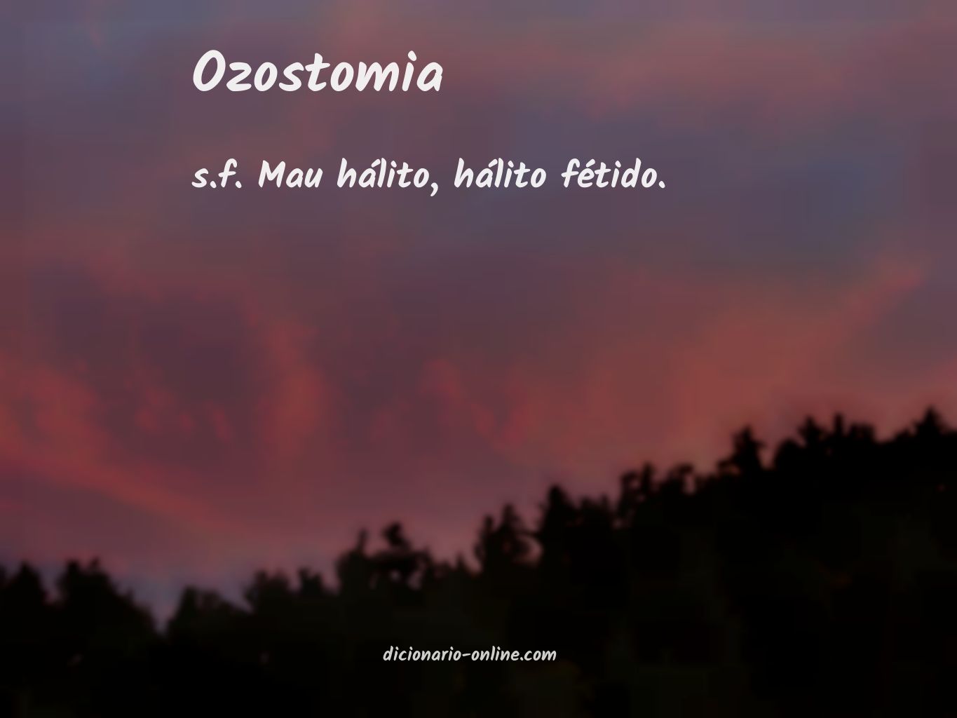 Significado de ozostomia