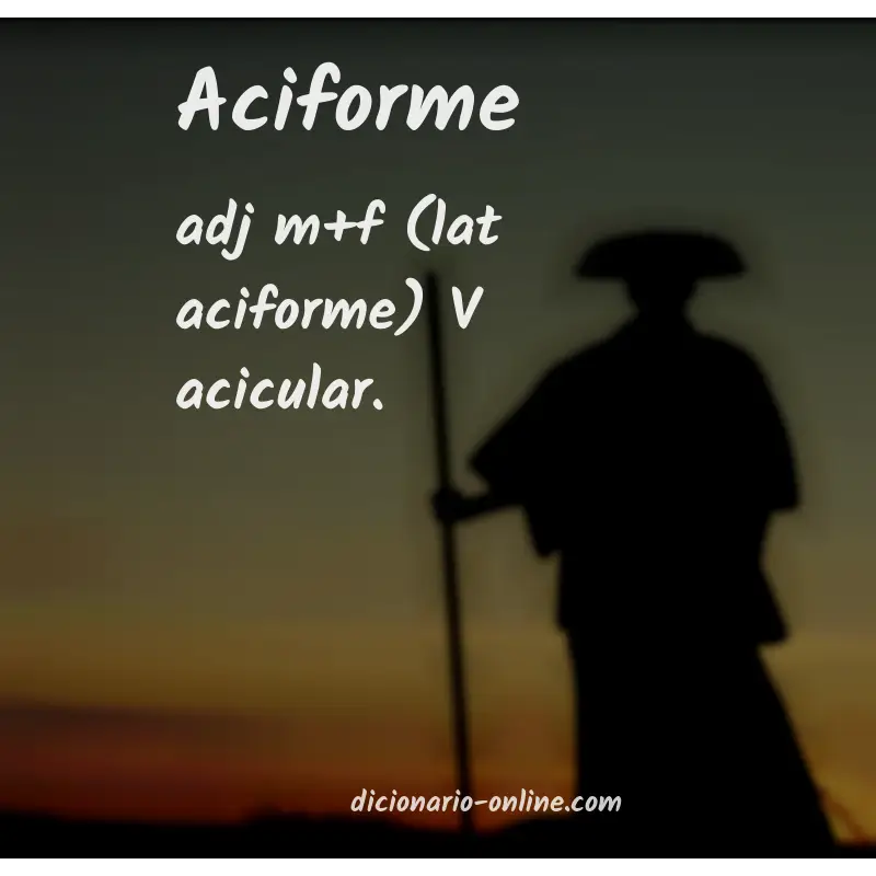 Significado de aciforme