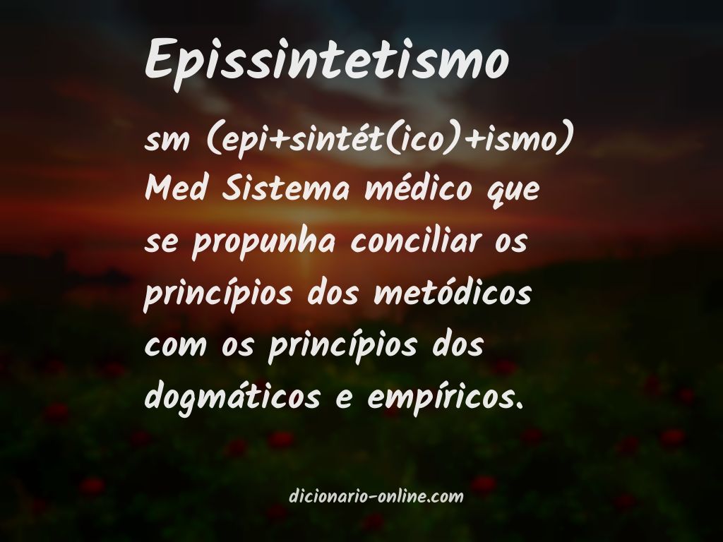 Significado de epissintetismo