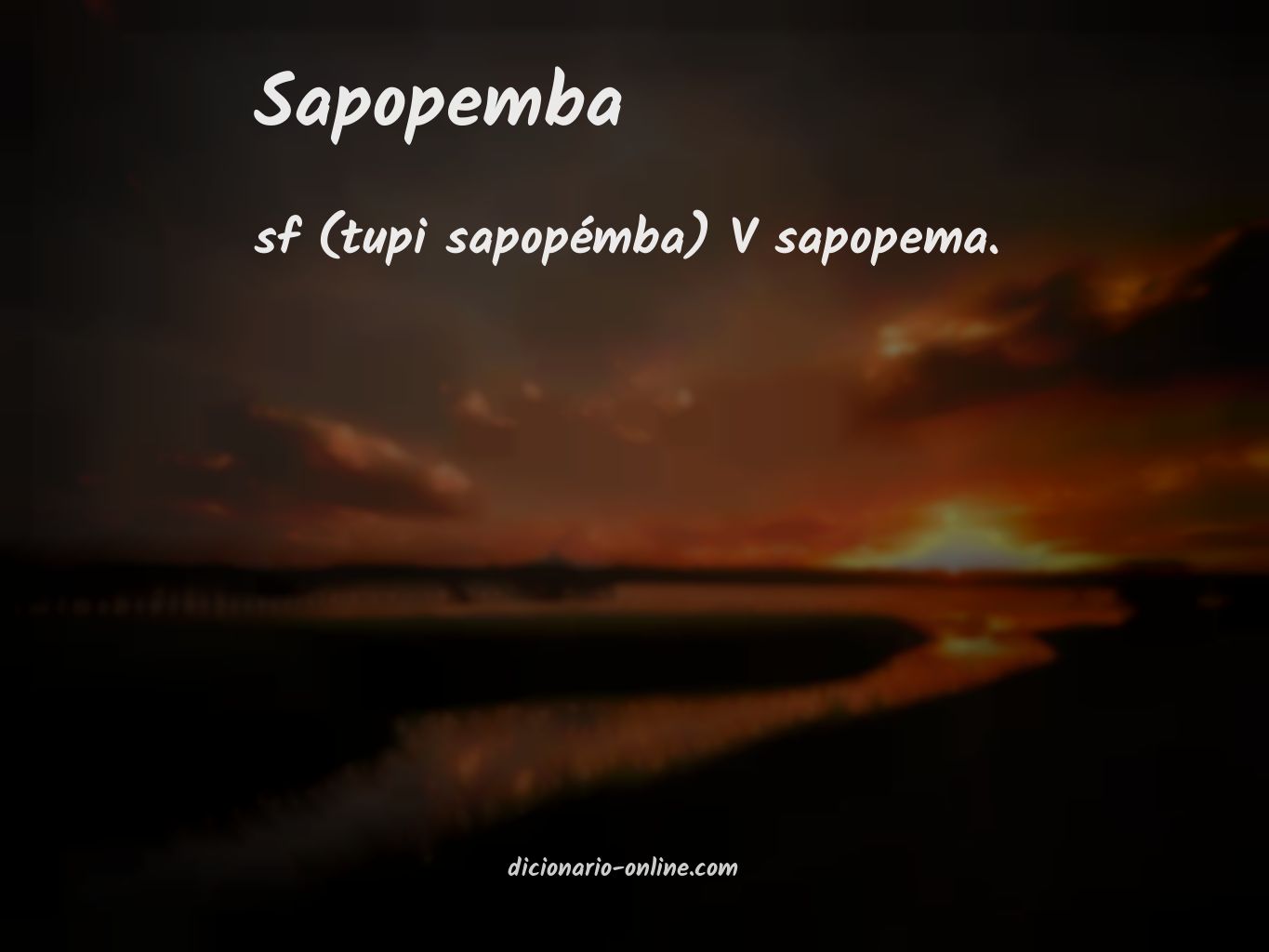 Significado de sapopemba