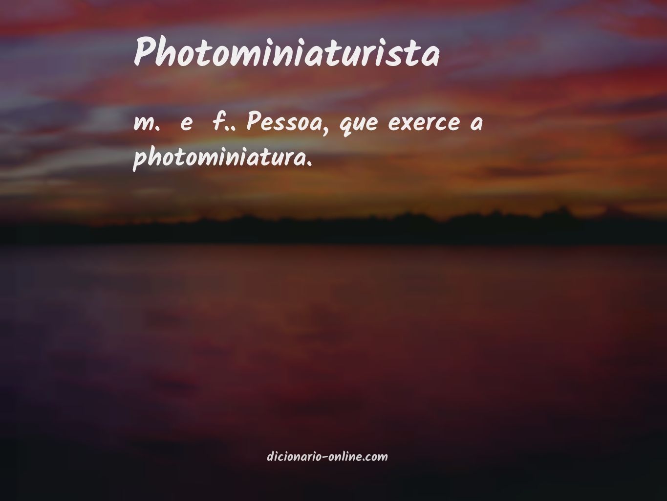 Significado de photominiaturista