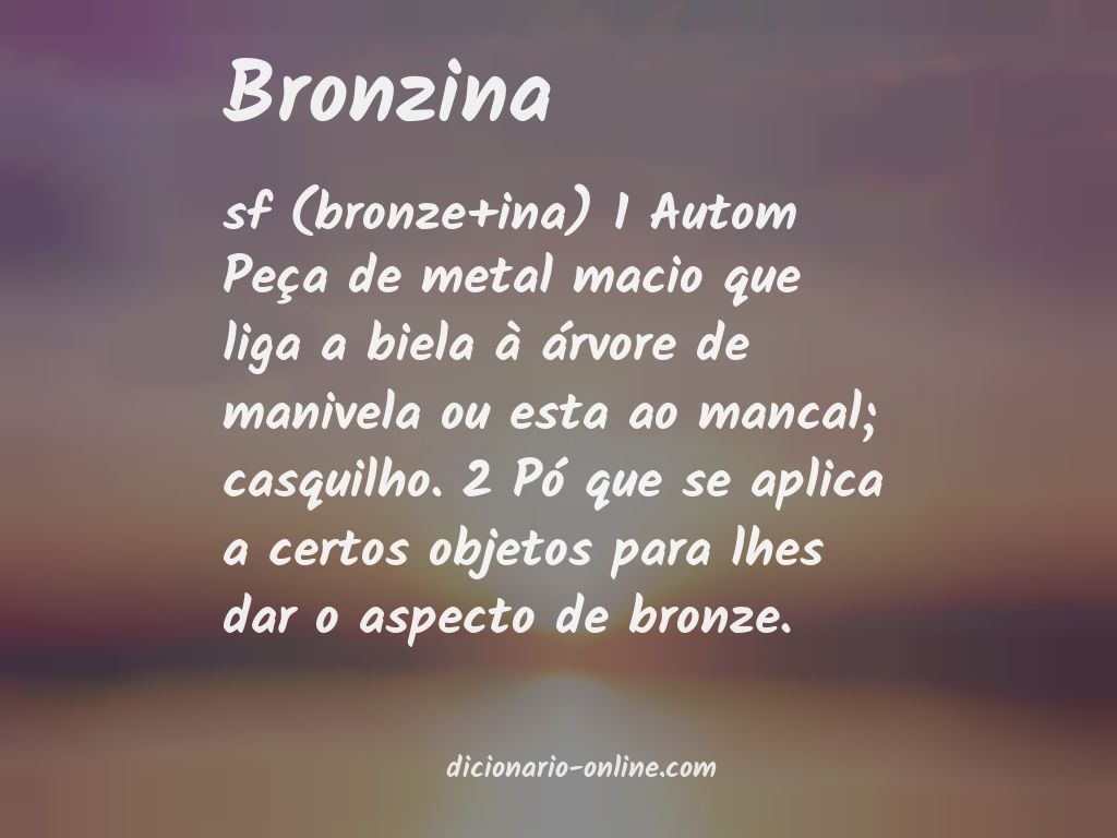 Significado de bronzina