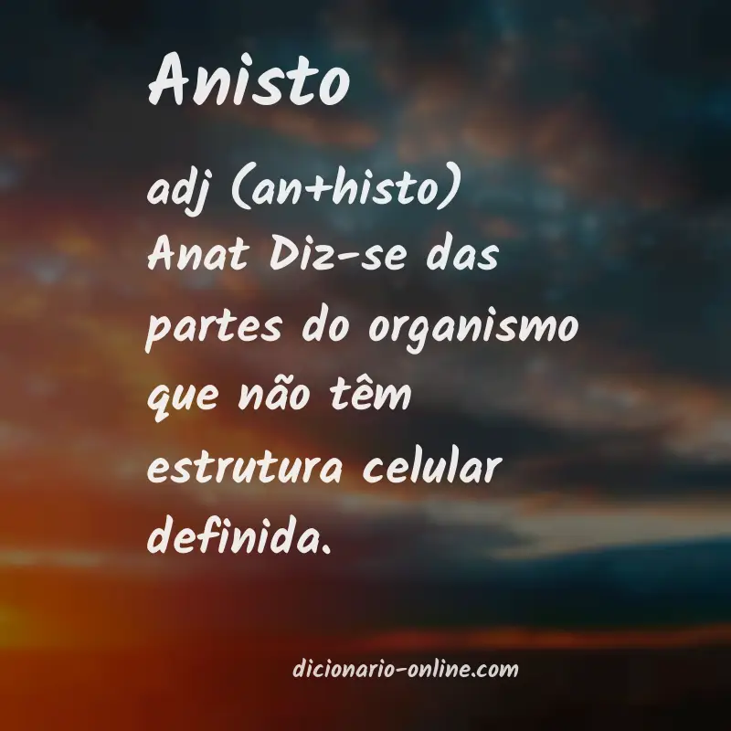 Significado de anisto
