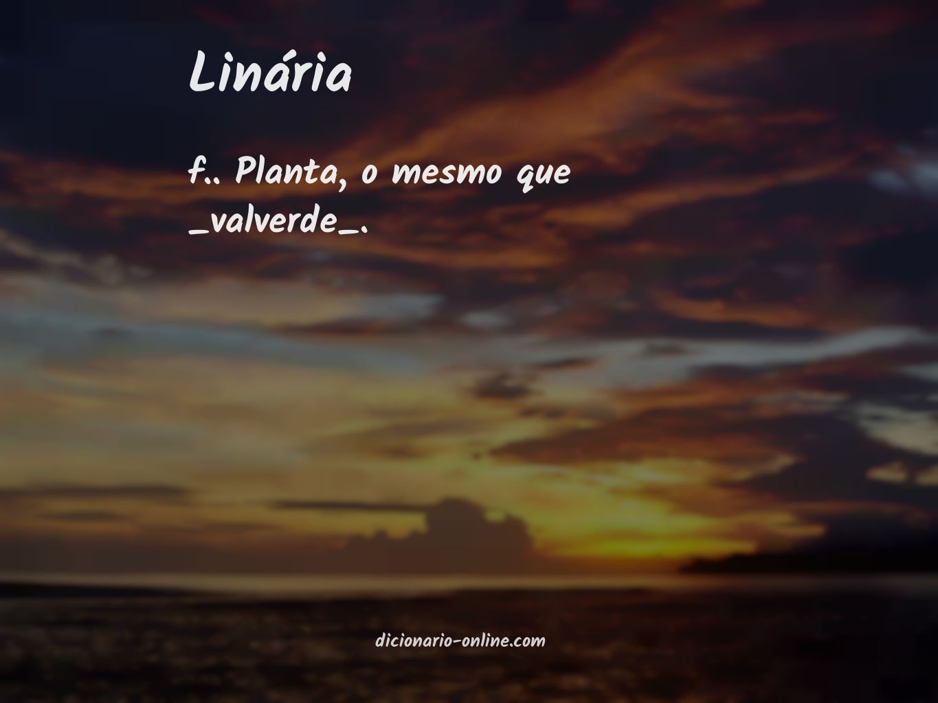 Significado de linária