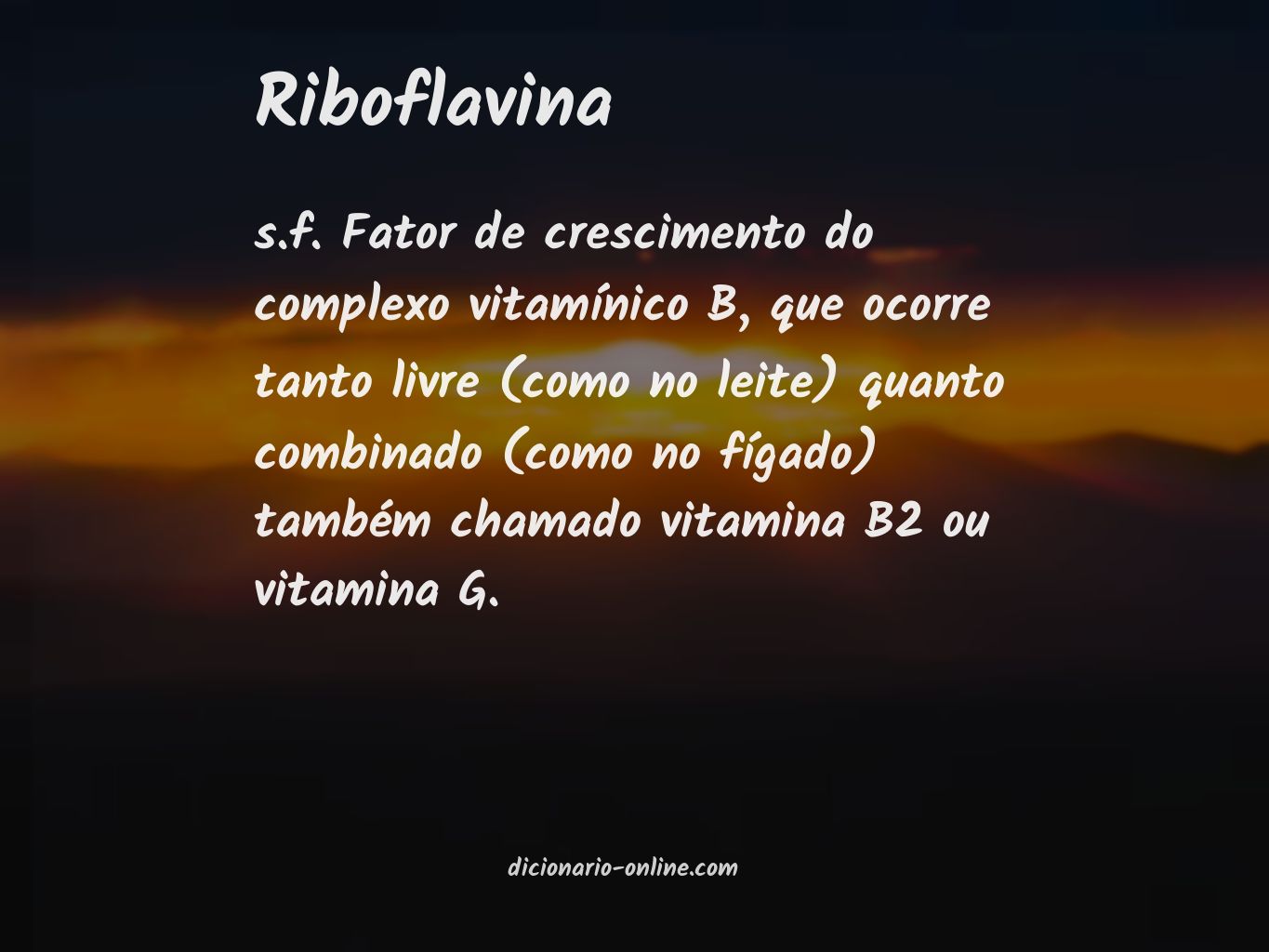 Significado de riboflavina