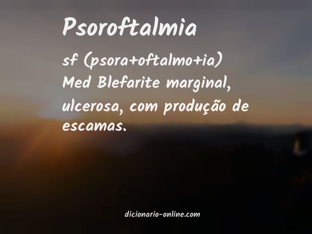 Significado de psoroftalmia