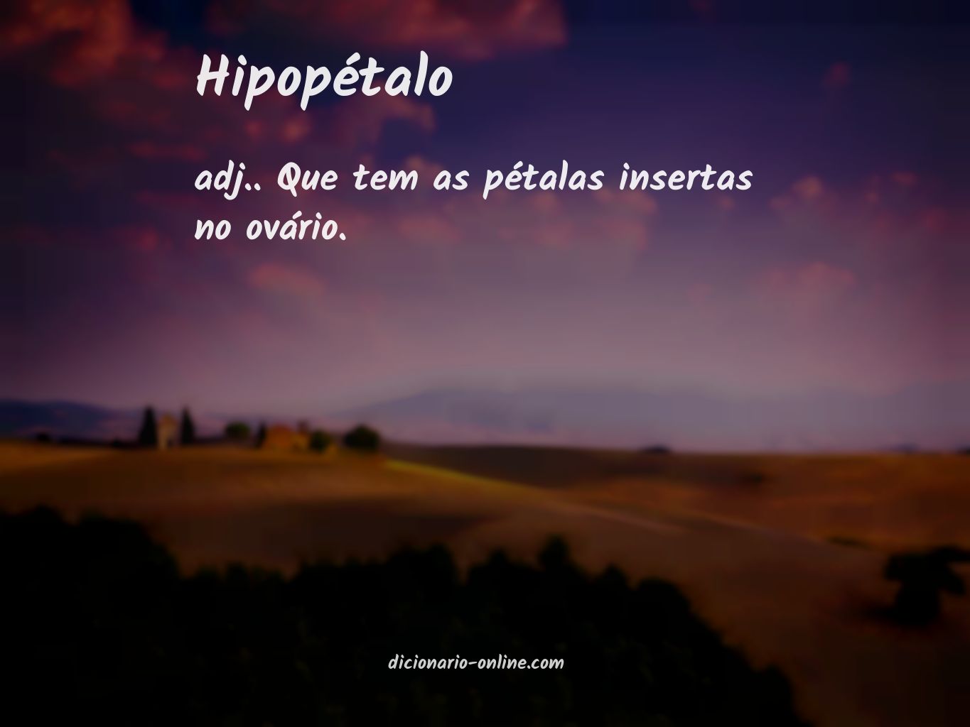 Significado de hipopétalo