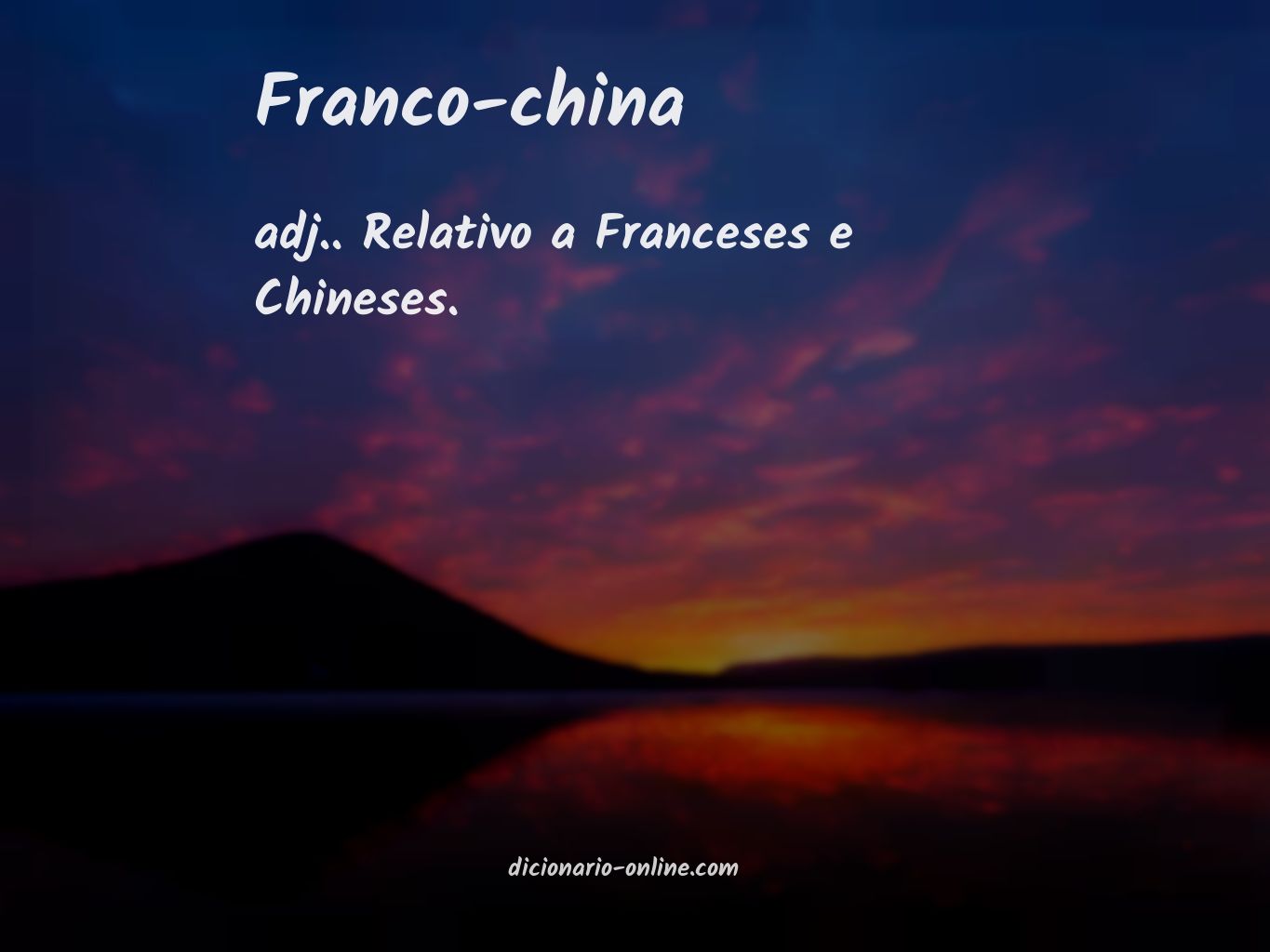 Significado de franco-china