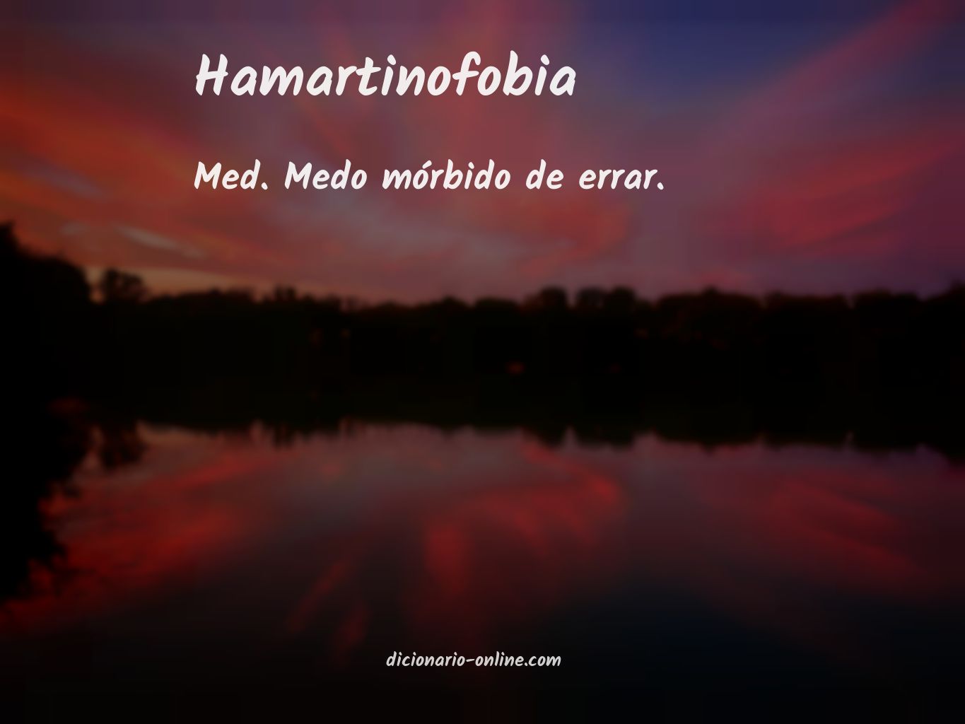 Significado de hamartinofobia