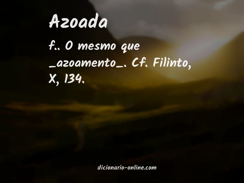 Significado de azoada