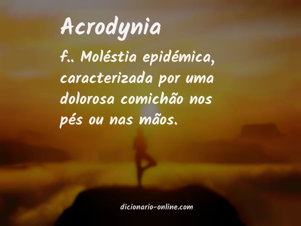 Significado de acrodynia