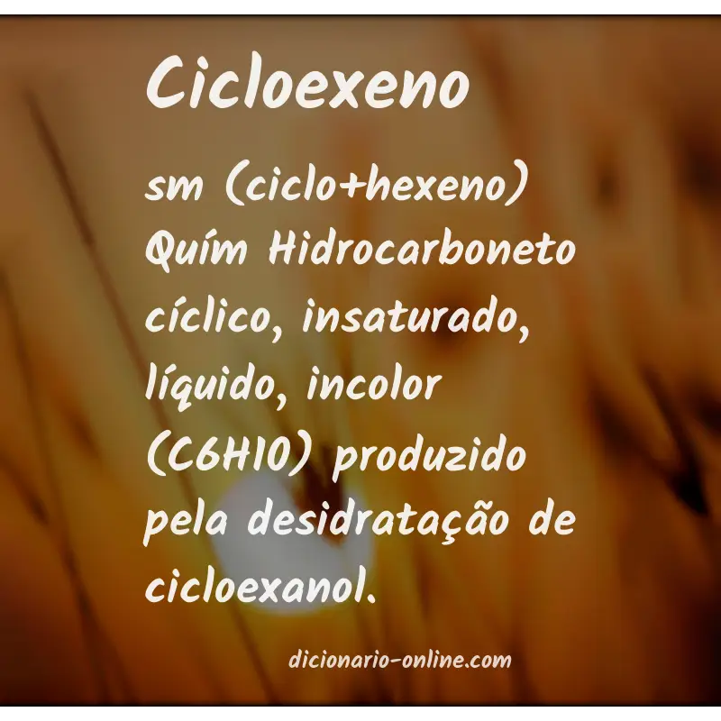 Significado de cicloexeno