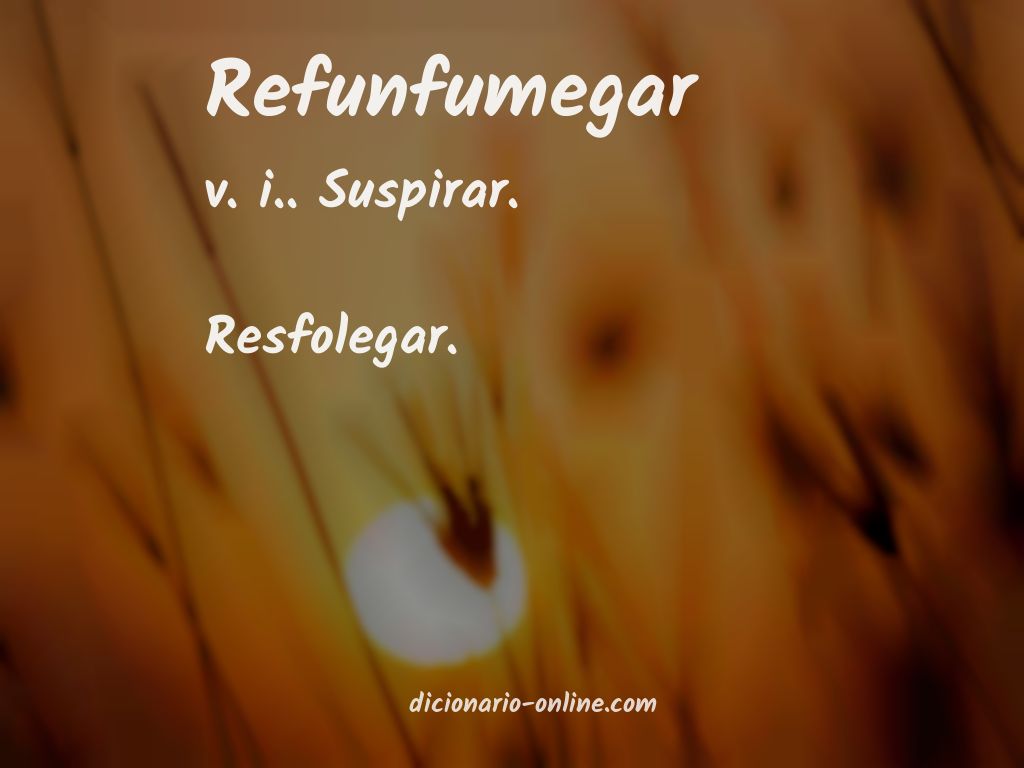 Significado de refunfumegar