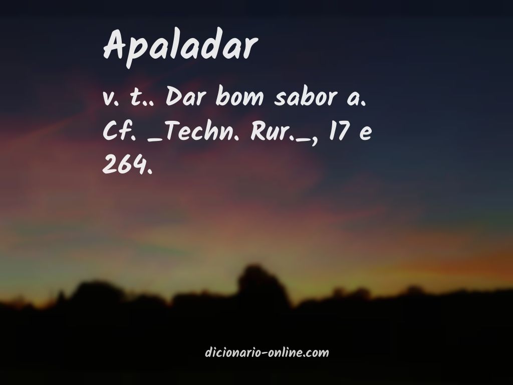 Significado de apaladar