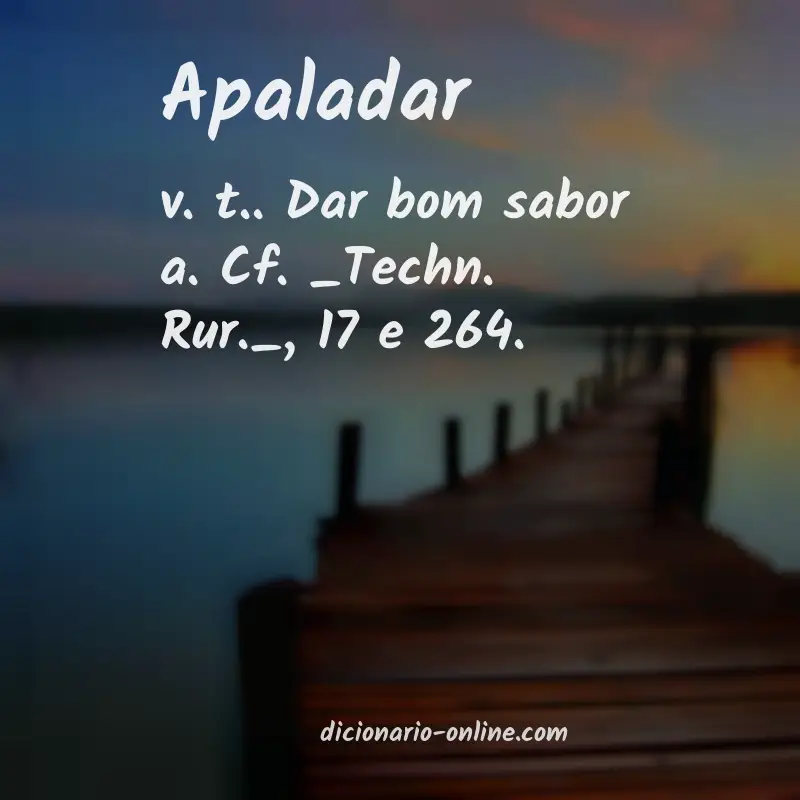 Significado de apaladar