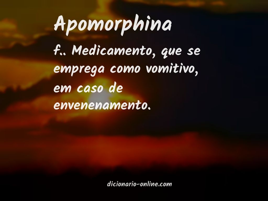 Significado de apomorphina