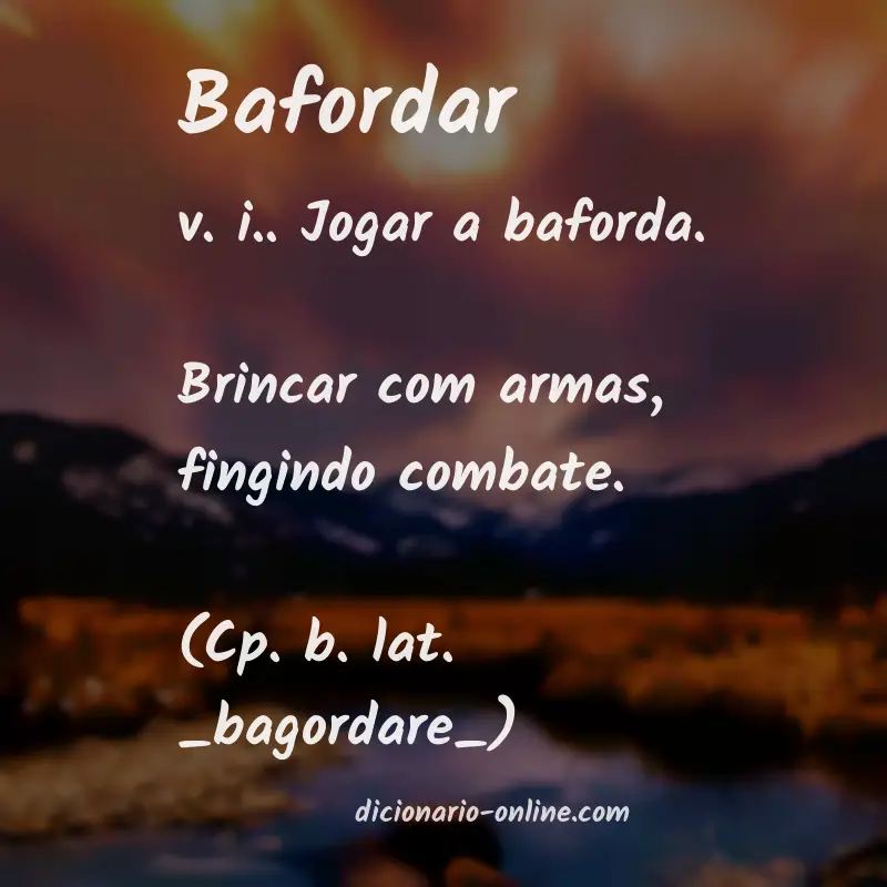Significado de bafordar