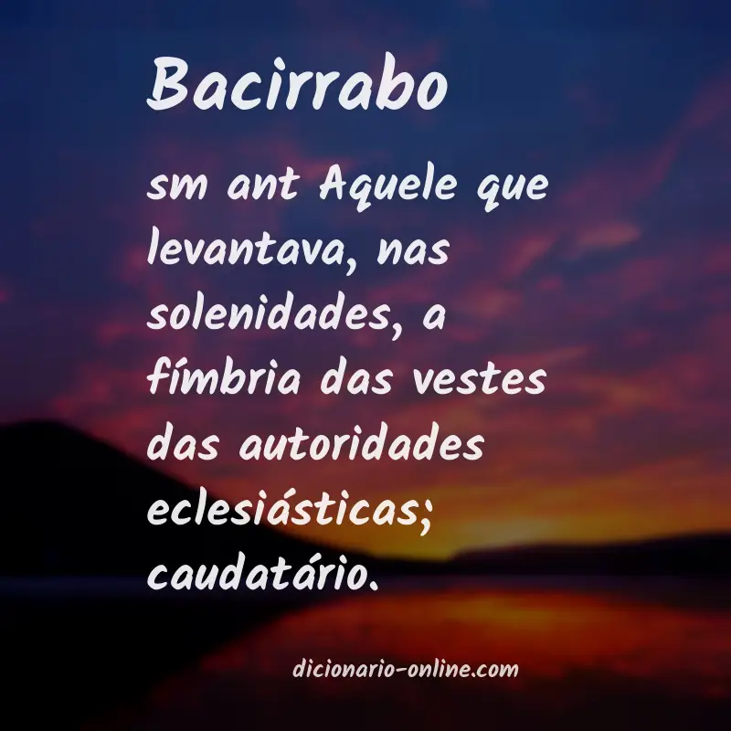 Significado de bacirrabo