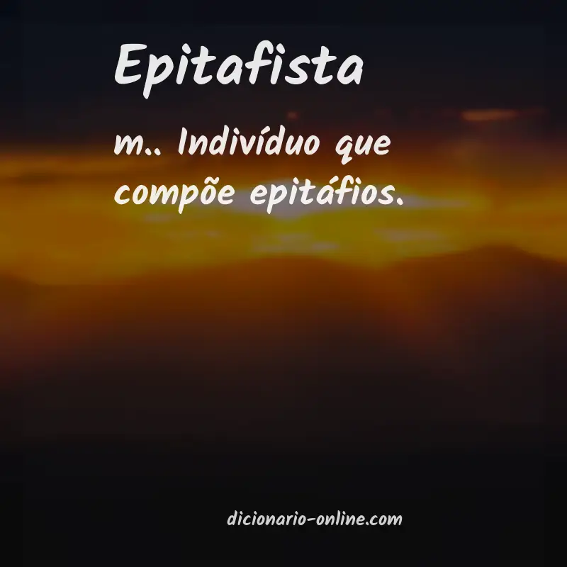 Significado de epitafista