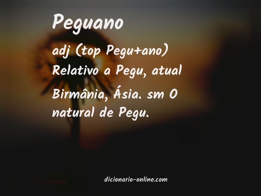 Significado de peguano