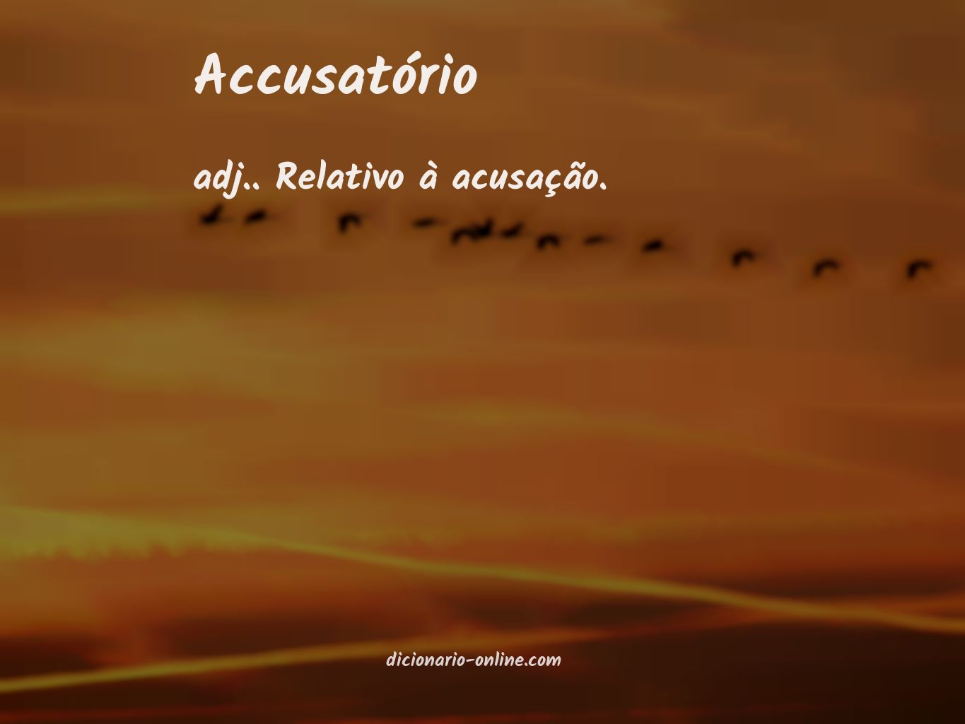 Significado de accusatório