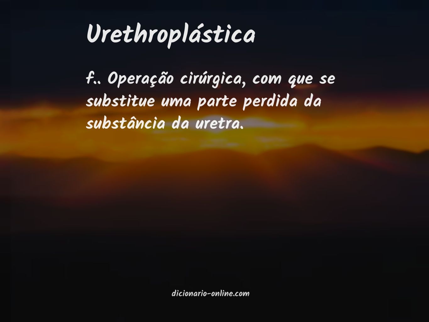 Significado de urethroplástica