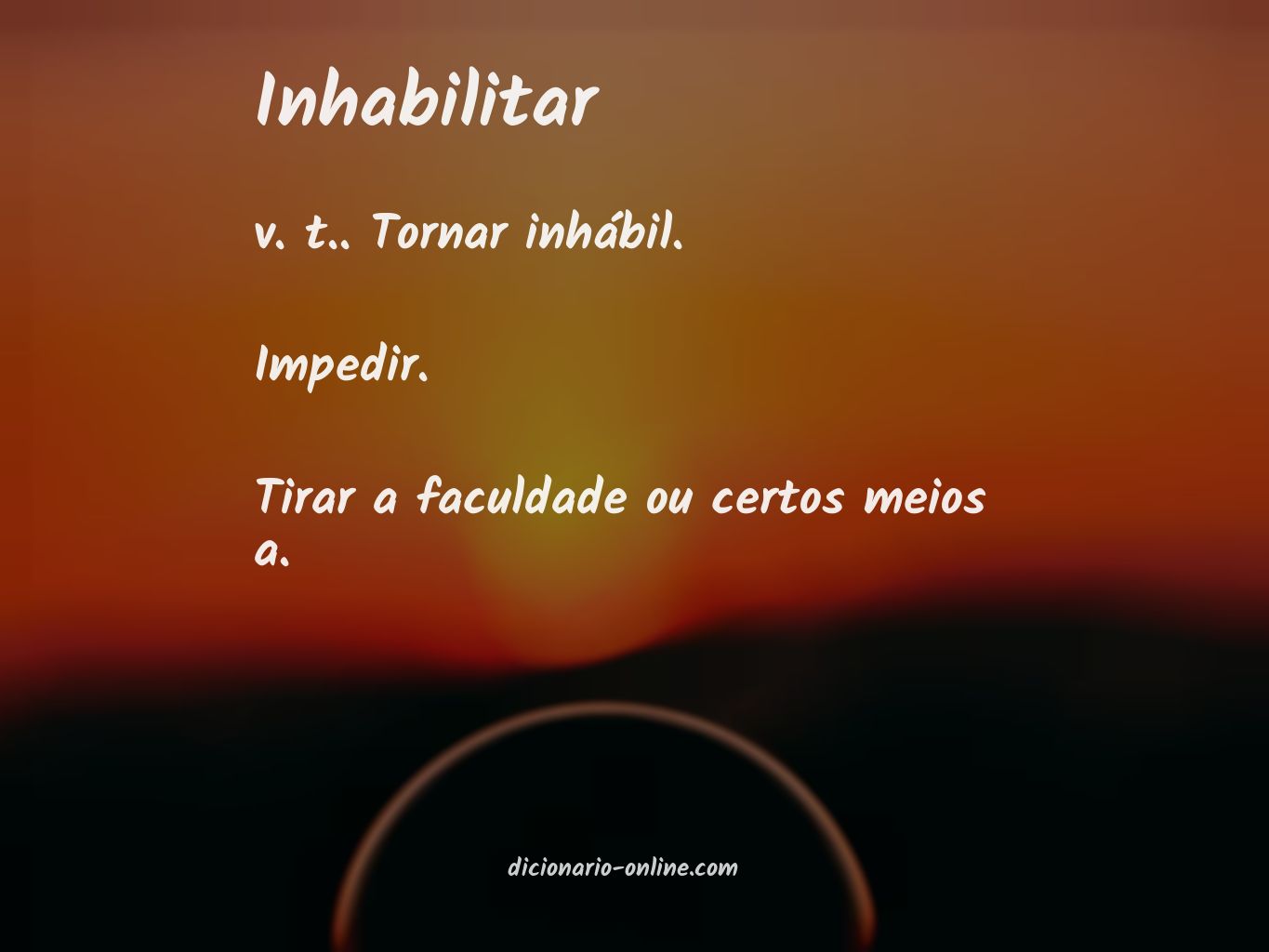 Significado de inhabilitar