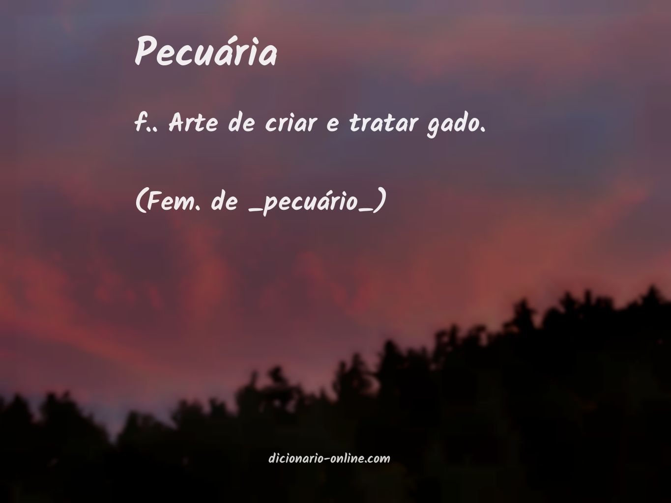 Significado de pecuária