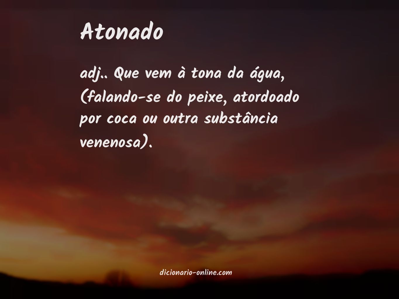 Significado de atonado