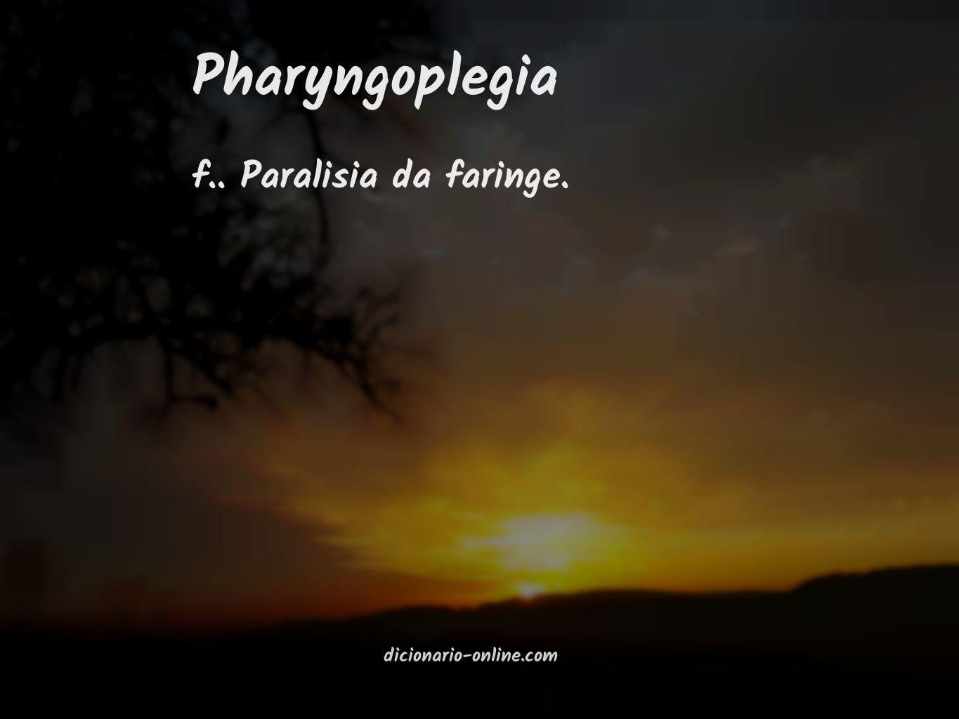 Significado de pharyngoplegia