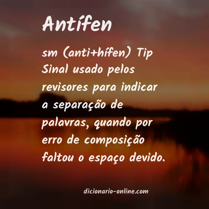 Significado de antífen