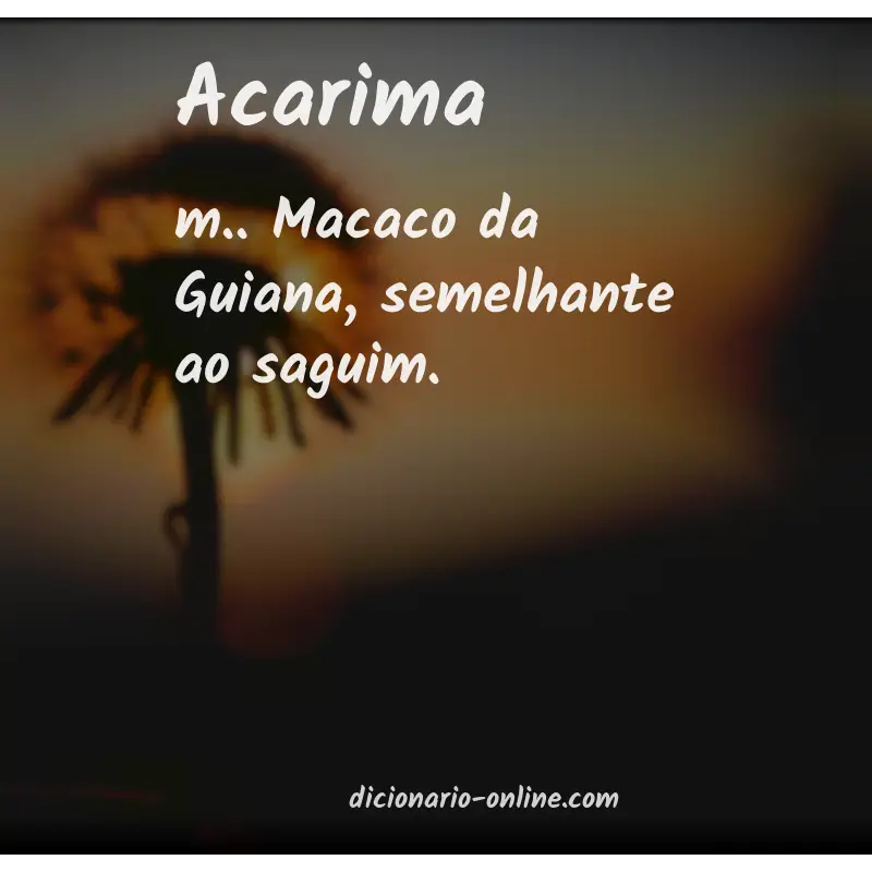 Significado de acarima