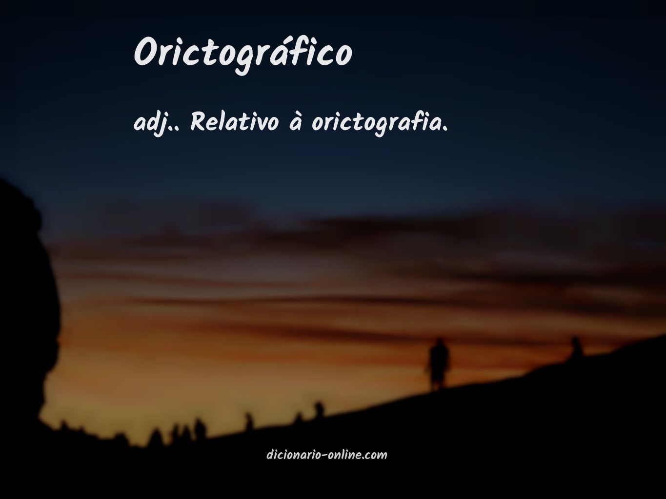 Significado de orictográfico