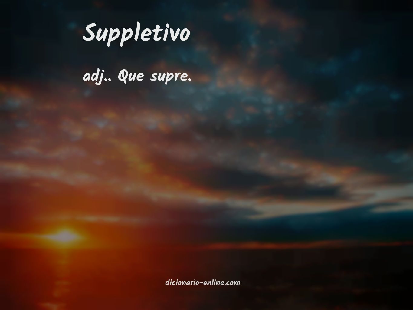 Significado de suppletivo