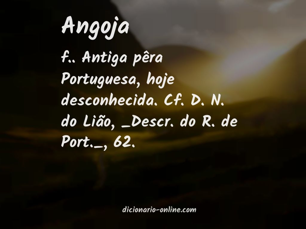 Significado de angoja